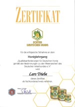 Zertifikat Deutscher Imkerbund Lars Triebe