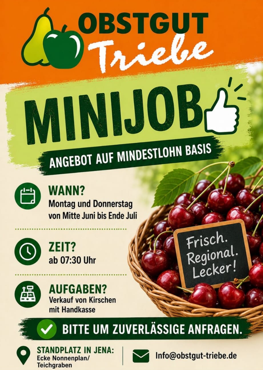 Kirschverkäufer gesucht
